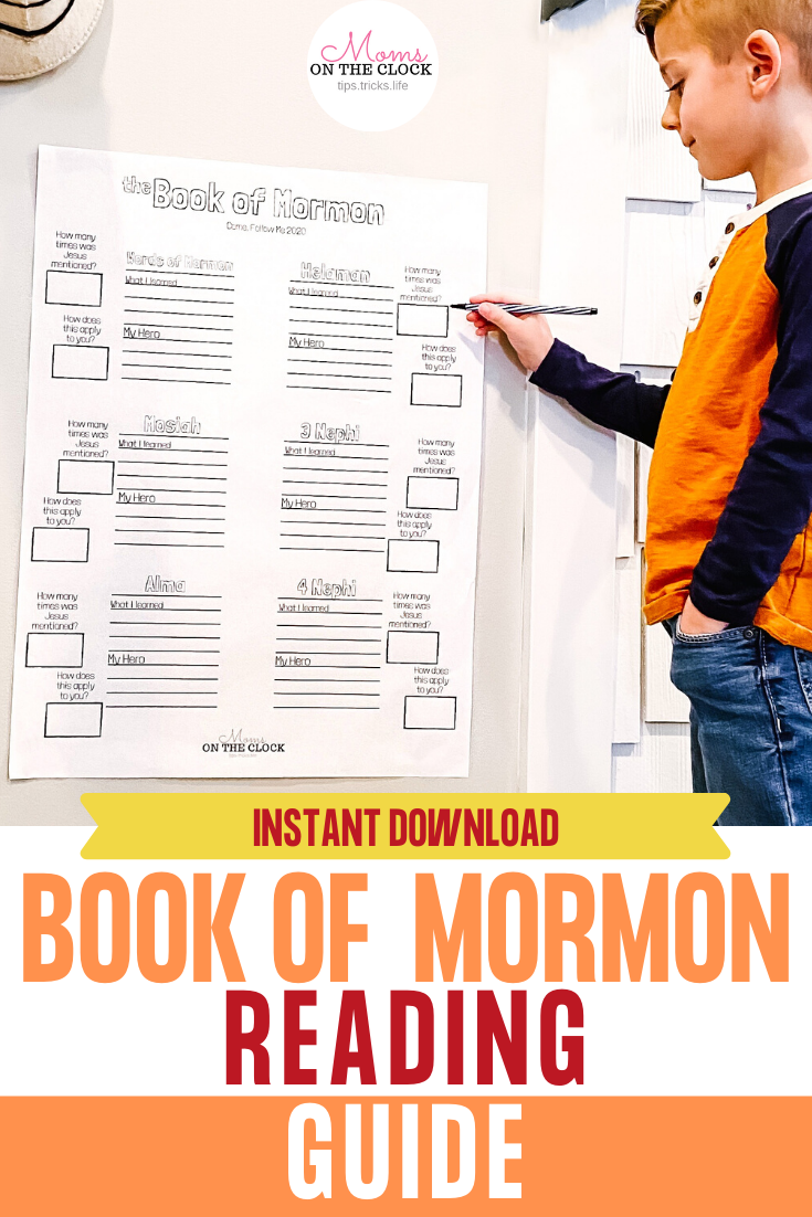 Book Of Mormon Chart Come Follow Me - Moms On The Clock