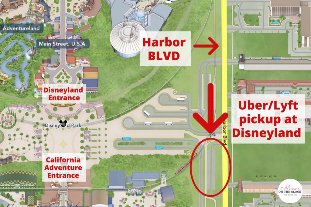 map of Uber/Lyft Drop off at Disneyland 