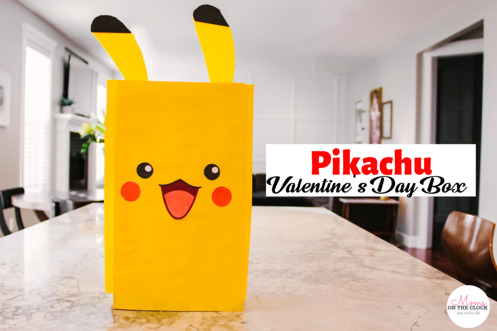 DIY pikachu Valentine's Day box 
