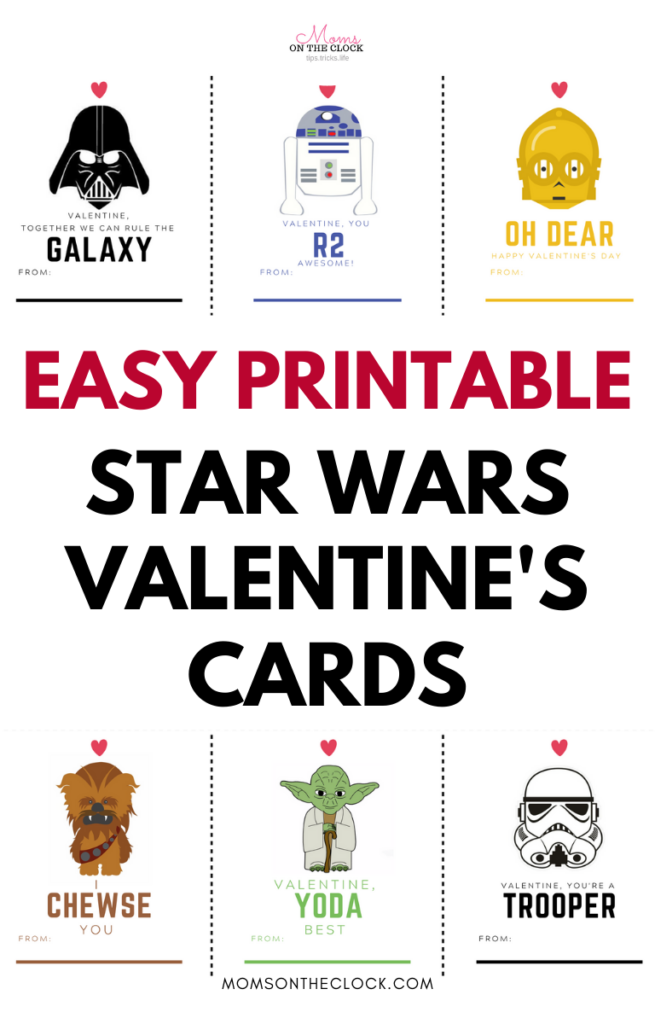 Star Wars valentine cards printable