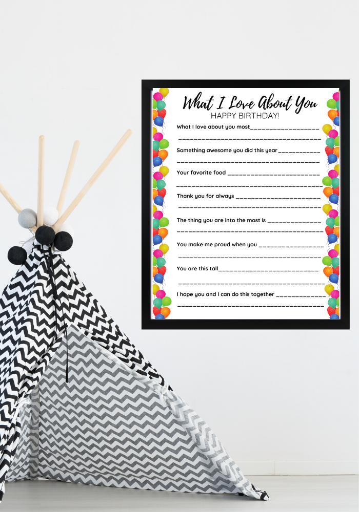 Happy Birthday Banner Printable -"Why I Love You"