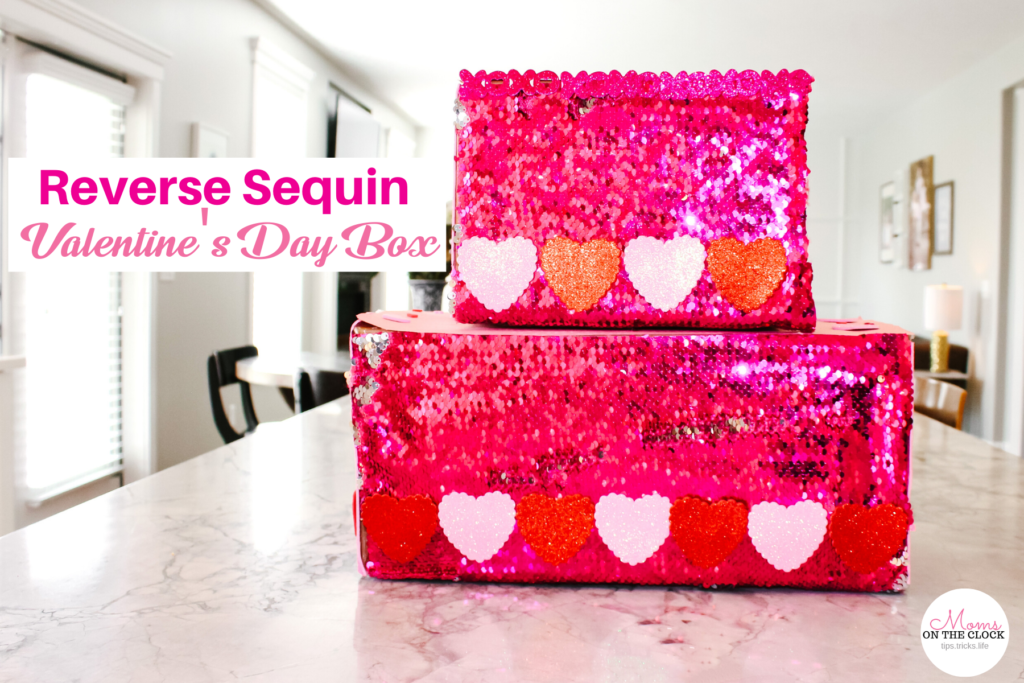 10+ Creative Valentine Boxes  reverse sequin valentine box 