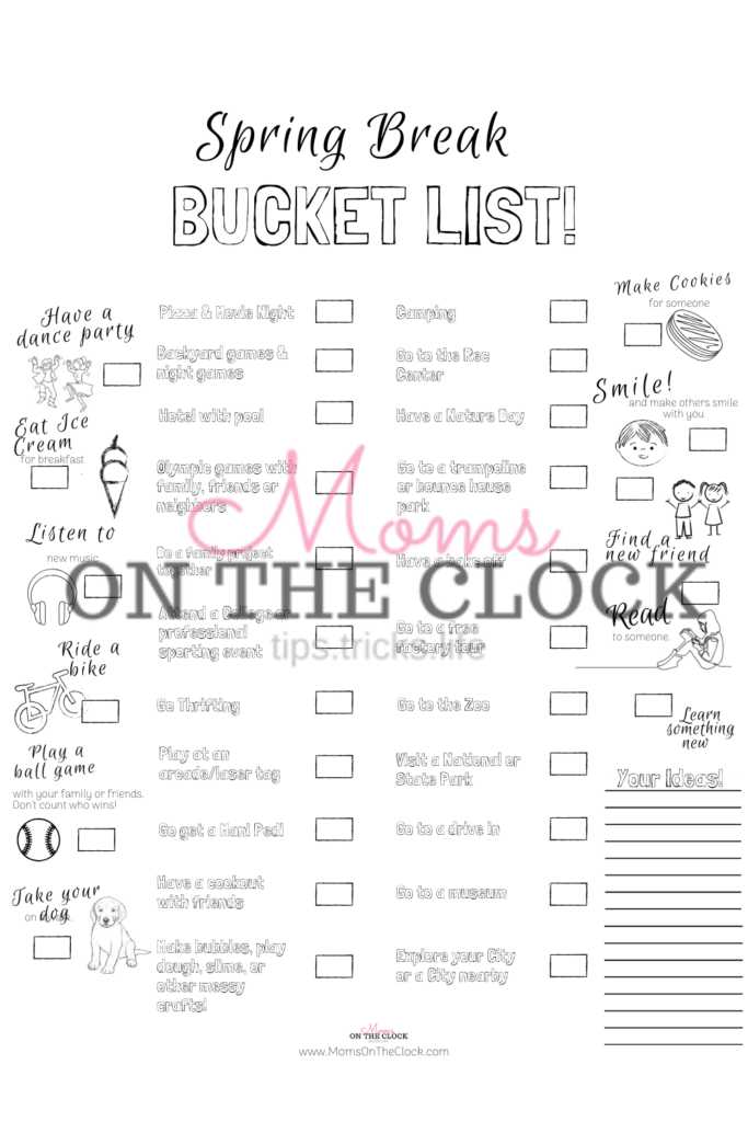 spring break bucket list