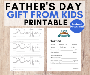 Download Father S Day Coupons Gift Certificates And Questionnaire Letter Moms On The Clock
