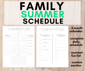 summer schedule for kids bucket list